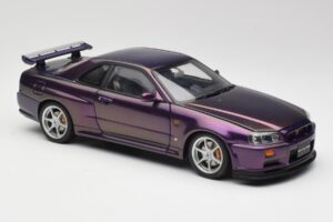 Nissan Skyline GT-R R34 V-Spec Midnight Violetinis AUTOart 1:18 77305 Metalas - nuotrauka 6 iš 8