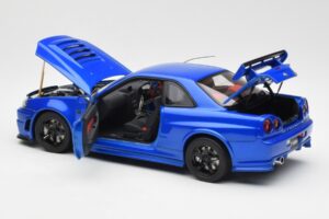 Nissan Skyline GT-R R34 NISMO Z-Tune Bayside Mėlynas AUTOart 1:18 77354 Kompozitas - nuotrauka 5 iš 8
