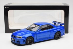 Nissan Skyline GT-R R34 NISMO Z-Tune Bayside Mėlynas AUTOart 1:18 77354 Kompozitas - nuotrauka 8 iš 8