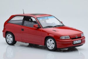 Opel Astra F GSi Raudonas Norev 1:18 183672 Metalas - nuotrauka 4 iš 6