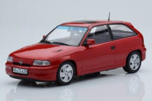 Opel Astra F GSi Raudonas Norev 1:18 183672 Metalas