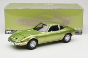 Opel GT Green Metallic Minichamps 1:18 180049029 Metalas - nuotrauka 8 iš 8