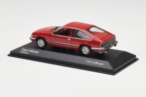 Opel Monza A Raudonas Minichamps 1:43 400045121 Metalas - nuotrauka 3 iš 4