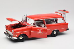 Opel Rekord P1 Caravan Feuerwehr Neuenkirchen Minichamps 1:18 180043291 Metalas - nuotrauka 2 iš 8