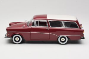 Opel Rekord P1 Caravan Raudonas Minichamps 1:18 180043211 Metalas - nuotrauka 4 iš 8