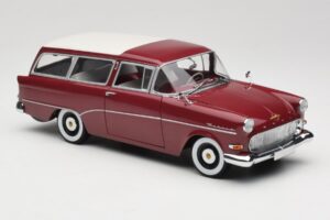 Opel Rekord P1 Caravan Raudonas Minichamps 1:18 180043211 Metalas - nuotrauka 6 iš 8