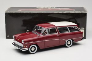 Opel Rekord P1 Caravan Raudonas Minichamps 1:18 180043211 Metalas - nuotrauka 8 iš 8