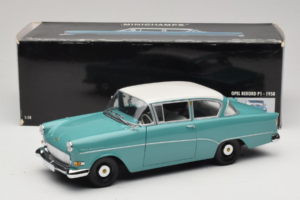 Opel Rekord P1 Turkio Mėlyna Minichamps 1:18 180043200 Metalas - nuotrauka 8 iš 8