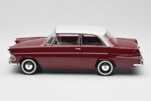 Opel Rekord P2 Tamsiai Raudonas & Baltas BoS Models 1:18 BOS415 Derva - nuotrauka 3 iš 6
