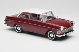 Opel Rekord P2 Tamsiai Raudonas & Baltas BoS Models 1:18 BOS415 Derva - nuotrauka 4 iš 6