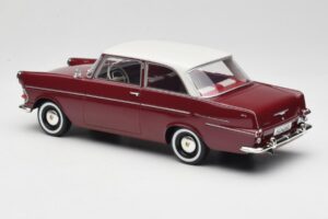 Opel Rekord P2 Tamsiai Raudonas & Baltas BoS Models 1:18 BOS415 Derva - nuotrauka 5 iš 6