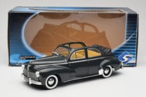 Peugeot 203 Kabrioletas Juodas Solido 1:18 8156 Metalas - nuotrauka 8 iš 8