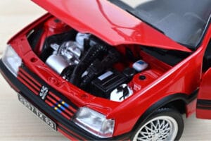 Peugeot 205 GTi 1.9 PTS Deco Vallelunga Raudonas Norev 1:18 184846 Metalas - nuotrauka 3 iš 3