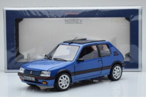 Peugeot 205 GTi 1.9 Su Stogeliu Miami Mėlynas Norev 1:18 184844 Metalas - nuotrauka 8 iš 8