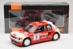 Peugeot 205 T16 #3 B. Darniche / A. Mahe Rally Ypres 1985 IXO 1:18 18RMC135 Metalas - nuotrauka 6 iš 6