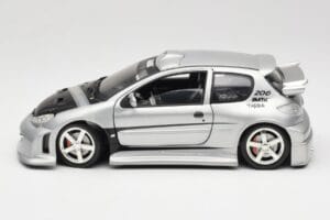 Peugeot 206 MTK Sidabrinis Solido 1:18 1817 Metalas - nuotrauka 4 iš 8
