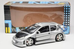 Peugeot 206 MTK Sidabrinis Solido 1:18 1817 Metalas - nuotrauka 8 iš 8