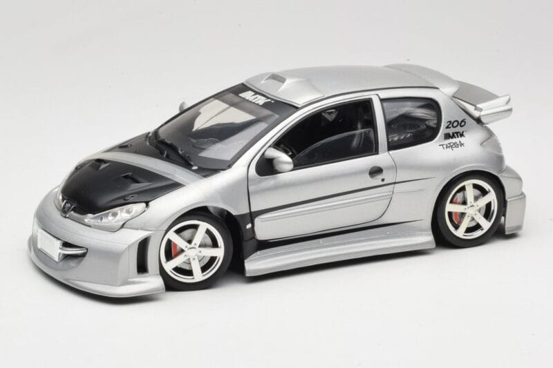 Peugeot 206 MTK Sidabrinis Solido 1:18 1817 Metalas