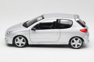 Peugeot 206 RC Aluminium Sidabrinis Norev 1:18 184726 Metalas - nuotrauka 4 iš 8