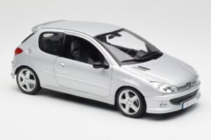 Peugeot 206 RC Aluminium Sidabrinis Norev 1:18 184726 Metalas - nuotrauka 6 iš 8