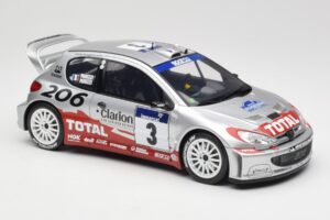 Peugeot 206 WRC #3 G. Panizzi / H. Panizzi Rally Tour de Corse 2002 Otto 1:18 OT1085 Derva - nuotrauka 4 iš 6