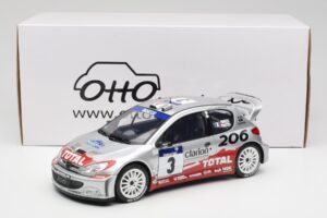 Peugeot 206 WRC #3 G. Panizzi / H. Panizzi Rally Tour de Corse 2002 Otto 1:18 OT1085 Derva - nuotrauka 6 iš 6