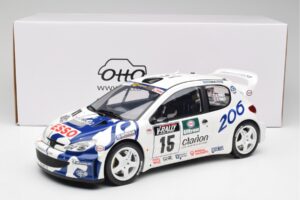 Peugeot 206 WRC G. Panizzi / H. Panizzi Tour de Corse 1999 Otto 1:12 G081 Derva - nuotrauka 6 iš 6
