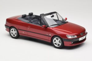 Peugeot 306 Kabrioletas Raudonas Otto 1:18 OT042 Derva - nuotrauka 4 iš 6