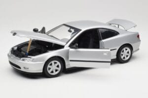Peugeot 406 Coupe Sidabrinis Gate 1:18 01024 Metalas - nuotrauka 2 iš 8