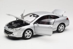 Peugeot 407 Coupe Sidabrinis Norev 1:18 184747 Metalas - nuotrauka 2 iš 8