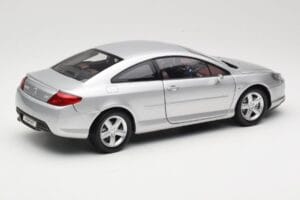 Peugeot 407 Coupe Sidabrinis Norev 1:18 184747 Metalas - nuotrauka 3 iš 8
