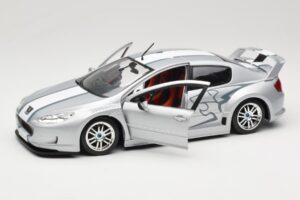 Peugeot 407 Racing Sidabrinis Solido 1:18 90642 Metalas - nuotrauka 2 iš 8
