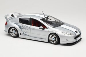 Peugeot 407 Racing Sidabrinis Solido 1:18 90642 Metalas - nuotrauka 6 iš 8