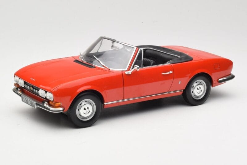 Peugeot 504 Kabrioletas Raudonas Norev 1:18 184754 Metalas