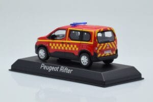 Peugeot Rifter Sapeurs Pompiers Raudonas Norev 1:43 479071 Metalas - nuotrauka 3 iš 4