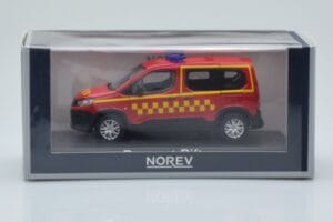 Peugeot Rifter Sapeurs Pompiers Raudonas Norev 1:43 479071 Metalas - nuotrauka 4 iš 4