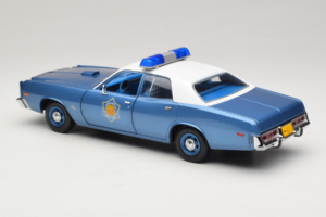 Plymouth Fury Police Pursuit Smokey and the Bandit GreenLight 1:18 19044 Metalas - nuotrauka 7 iš 8