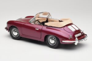 Porsche 356B Kabrioletas Baklažanas Bburago 1:18 3021-M4 Metalas - nuotrauka 7 iš 8