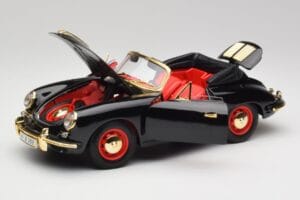 Porsche 356B Kabrioletas Juodas Bburago 1:18 3031D Metalas - nuotrauka 2 iš 8