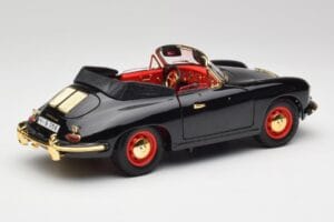 Porsche 356B Kabrioletas Juodas Bburago 1:18 3031D Metalas - nuotrauka 3 iš 8