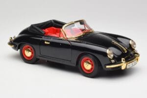 Porsche 356B Kabrioletas Juodas Bburago 1:18 3031D Metalas - nuotrauka 6 iš 8