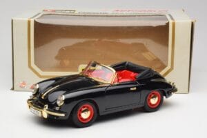 Porsche 356B Kabrioletas Juodas Bburago 1:18 3031D Metalas - nuotrauka 8 iš 8