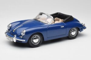 Porsche 356B Kabrioletas Mėlynas Bburago 1:18 3051 Metalas