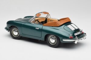 Porsche 356B Kabrioletas Žalias Bburago 1:18 3051-M1 Metalas - nuotrauka 7 iš 8