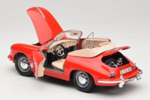 Porsche 356B Kabrioletas Raudonas Tchibo 1:18 45703 Metalas - nuotrauka 5 iš 8