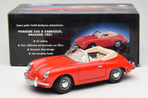 Porsche 356B Kabrioletas Raudonas Tchibo 1:18 45703 Metalas - nuotrauka 8 iš 8