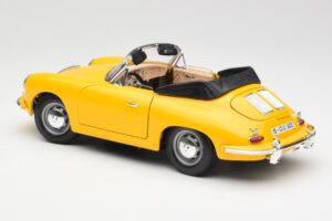 Porsche 356B Kabrioletas Geltonas Bburago 1:18 3031 Metalas - nuotrauka 7 iš 8