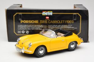 Porsche 356B Kabrioletas Geltonas Bburago 1:18 3031 Metalas - nuotrauka 8 iš 8