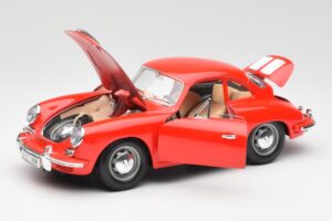 Porsche 356B Raudonas Bburago 1:18 3021 Metalas - nuotrauka 2 iš 8