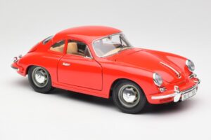 Porsche 356B Raudonas Bburago 1:18 3021 Metalas - nuotrauka 6 iš 8